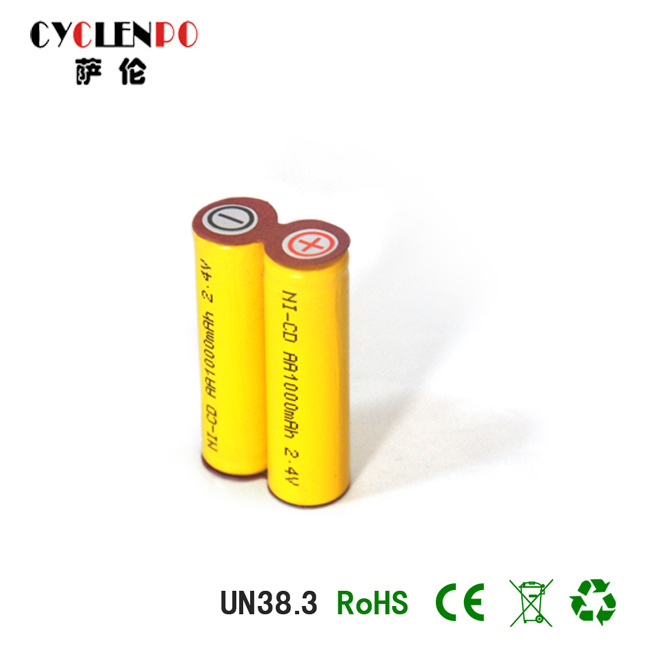 Nicd aa 1000mah 2.4v rechargeable battery