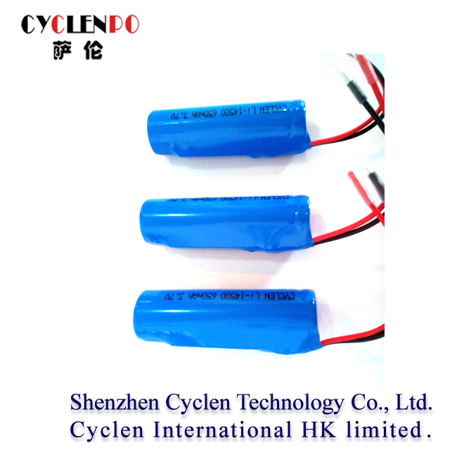 Lithium battery recycle process, 3.7V 650 mAh 14500 battery, lithium battery research